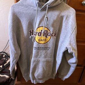 Hard Rock Cafe Gray Sweater Iconic Logo